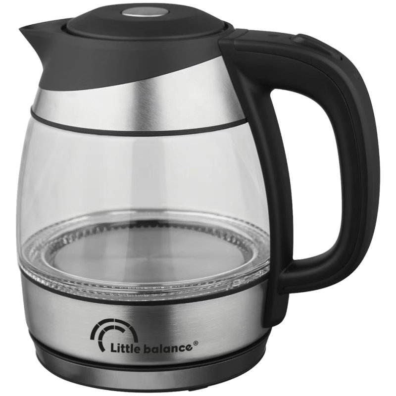 Little Balance Little Verre kettle, glass, 1.2 litres, blue LED lighting